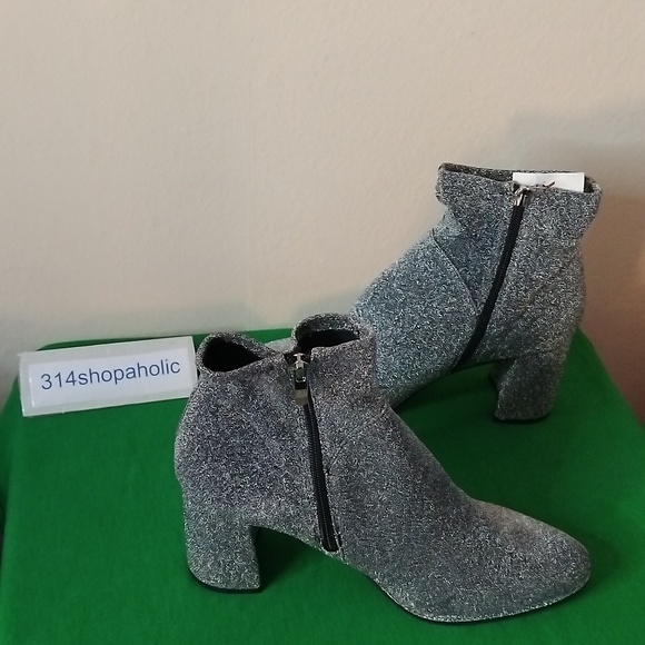 Silver Glitter Ankle Boots - Picture 5 of 7